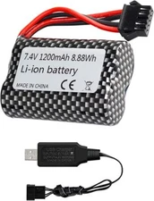 7.4v 1200mAh 15C Lipo Battery SM-5P or R208 R308 2008 R206 TX122 TX123 H106 V003