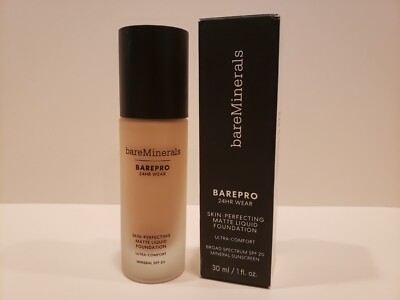 Bare Minerals~BarePro Skin-Perfecting Matte Liquid Foundation w/SPF20~Fair 15 Co