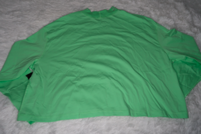 Nike Women's Rhinestone Swoosh Cropped Long Sleeve Shirt CZ4420