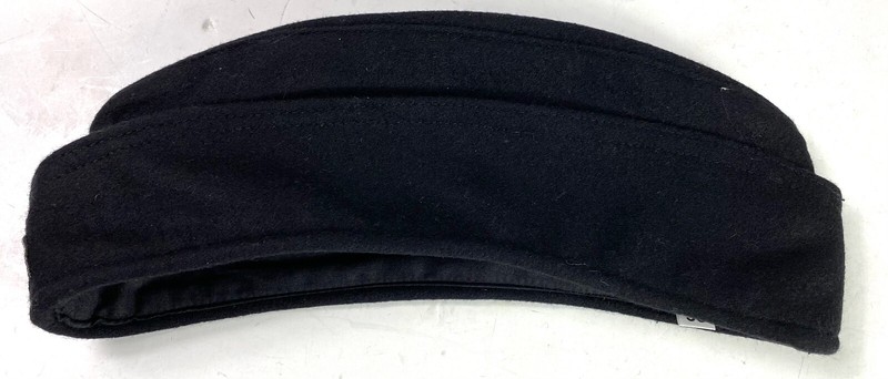 WWII GERMAN WAFFEN PANZER M38 M1938 BLACK WOOL OVERSEAS FIELD CAP-2XLARGE