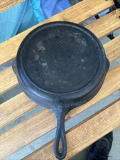 Lodge Arc Logo  No. 9 Cast Iron Raised Number Skillet With Heat Ring Uncleaned 