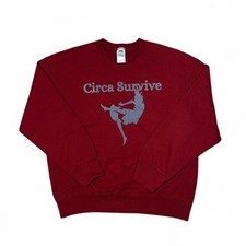 Circa survival juturna grafica serigrafata su felpa vintage skate emo