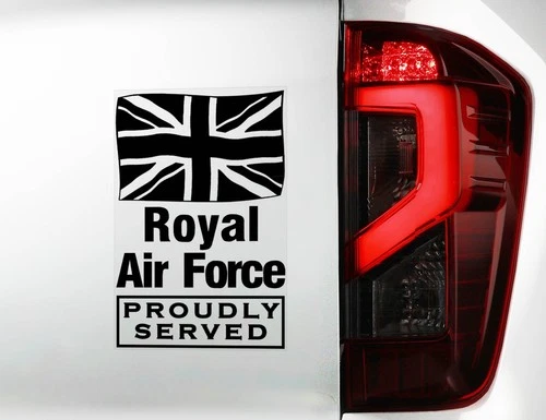 Royal Air Force Veteran  |  Car Window Sticker  |  RAF Proudly Served Sign V22BW - Picture 4 of 4