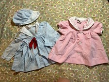 Vtg Girls Sailor Dresses 18 Months, Pink And Powder Blue