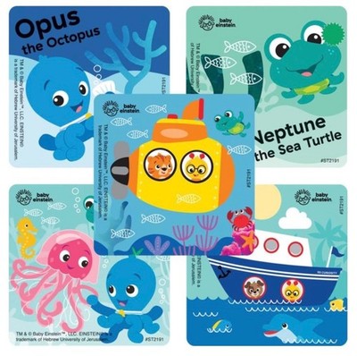 25 Baby Einstein Ocean explorers Stickers Party Favors Teacher Supply