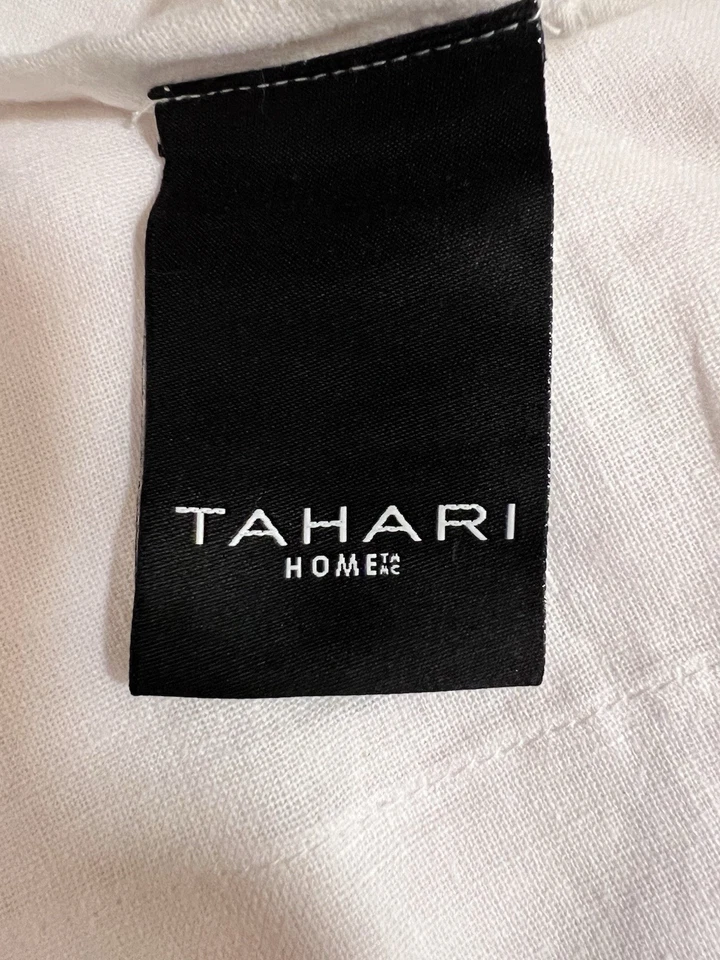 2 cortinas cortinas painéis de janela forradas de linho marfim belga Tahari 50x96 - Imagem 4 de 4