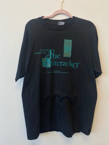 T-shirt media vintage anni 90 Hanes Miami City Ballet Balanchine lo schiaccianoci - Foto 1 di 5