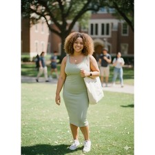 Size Large Zara Casual Green Bodycon Dress