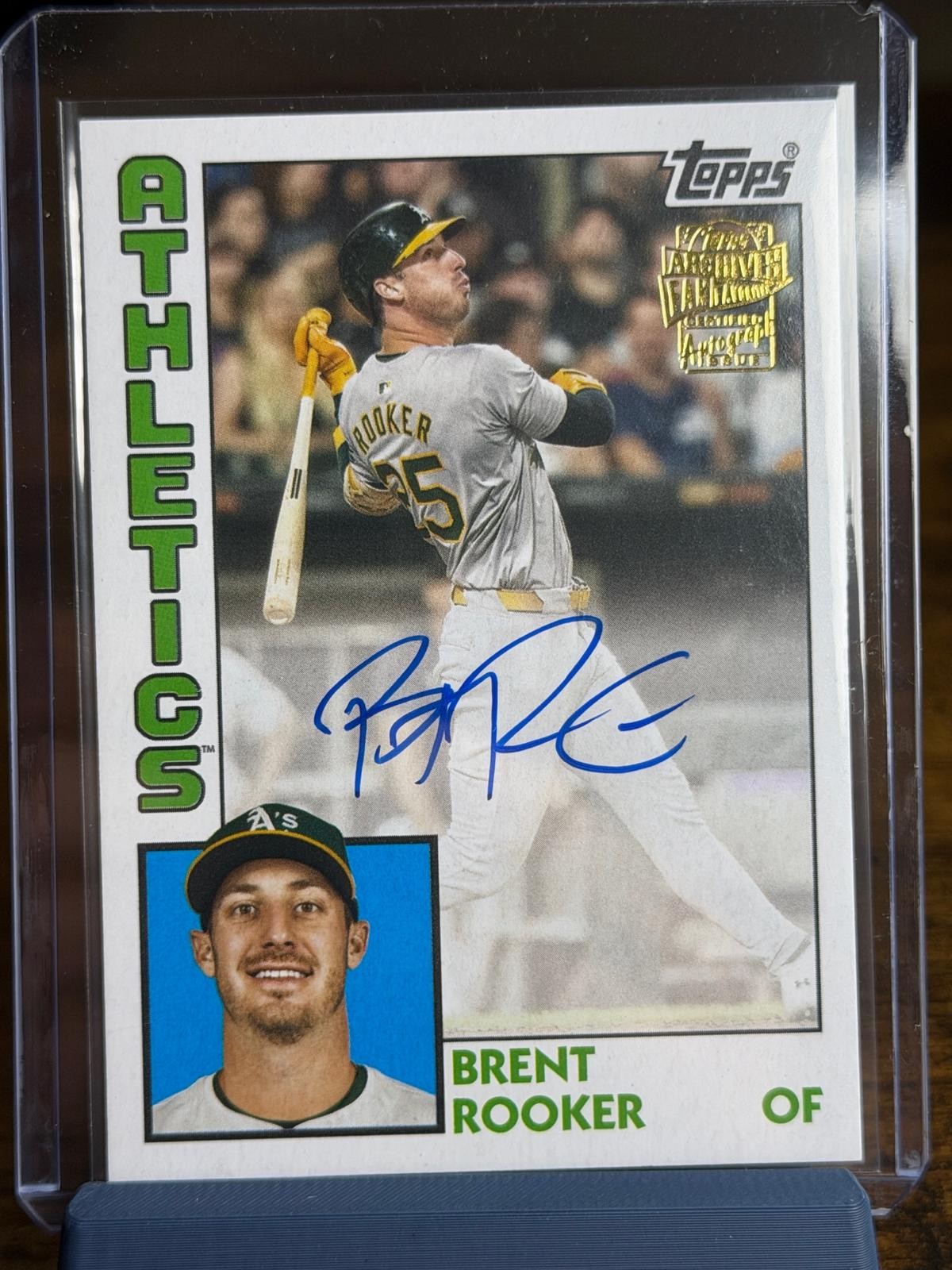 2025 Topps Archives #84FFA-BRO Brent Rooker 1984 Topps Fan Favorites Autographs