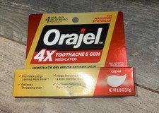 Orajel 4X Severe Toothache Gum Pain Cream Tube 0.33oz