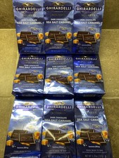 9 BAGS GHIRARDELLI Dark Chocolate Sea Salt Ca...