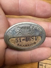 Vintage General Motors Fisher Body ID Employee Badge Kalamazoo Michigan