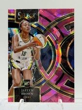 Jaelyn Brown 2024 Panini Select WNBA Prizms Pink Ice #181 RC Dallas Wings