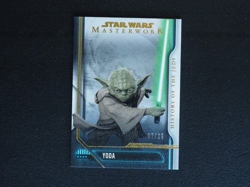 2018 Topps Star Wars Masterwork Yoda HJ-1 Canvas #07/25 MINT