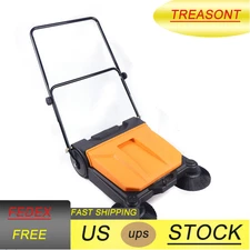 26" Industrial Hand-push Sweeping Sweeper Walk-behind Floor Sweeper 2720㎡/H