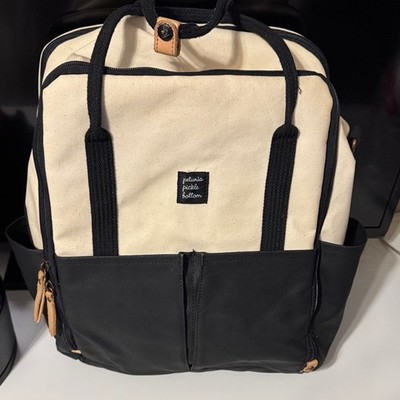 Petunia Pickle Bottom Black and Cream Backpack Diaper Bag