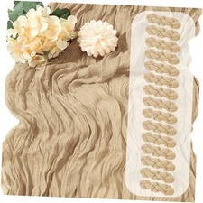 15 Pack Cheesecloth Table Runner 17 x 108 inch 15 Pack - 17x108 inch Beige