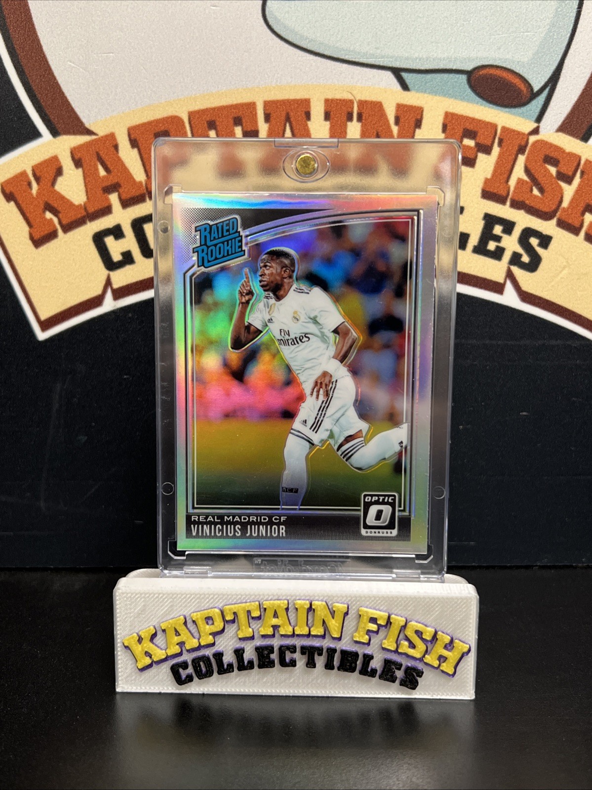 2018-19 Donruss Vinicius Junior Rookie Optic Holo Silver Rated Rookie #177 (JR)