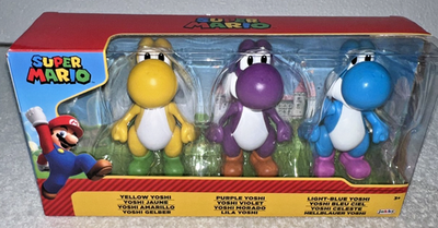 Yoshi　3点出品 SUPER MARIO YOSHI 3 PACK YELLOW / PURPLE / BLUE **NEW** | eBay