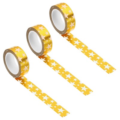 6 Rollen Washi-Tape-Set, Gold-/Silberfolienaufkleber, 15 Mm Breit, Korative Abckbänr Für DIY-Handwerk, Geschenkverpackung, Scrapbooking