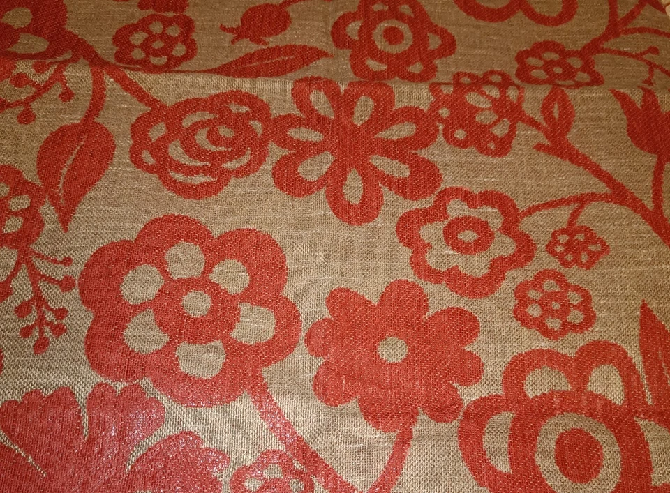 Chenille Stoffrest Polsterstoff Applikation Nähen Patchwork Quilten Retro - Bild 3 von 3