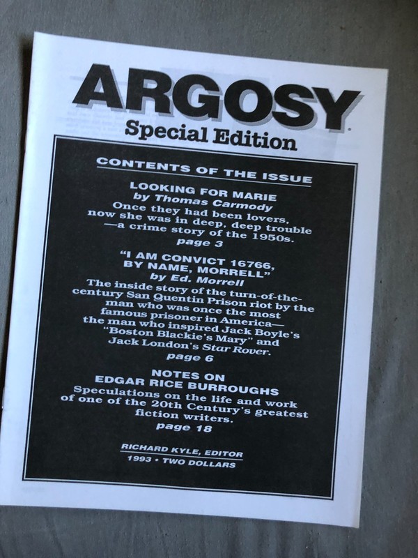 Ashcan ARGOSY SPECIAL EDITION - Richard Kyle Edit. - 1993 - Edgar Rice Burroughs