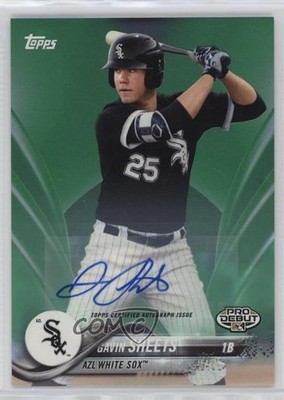 2018 Topps Pro Debut Green Auto 64/99 Gavin Sheets #168 Auto 4m3
