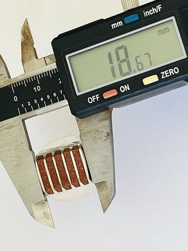 Schwerer Vintage Herren Mexiko Sterlingsilber Bar Goldstein Siegelring Größe 11 - Bild 15 von 18