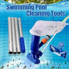 Handheld Vacuum Swimming Pool Cleaner 5Section Pole Ground Spa Pond Cleaner Kit