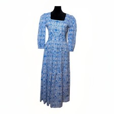 Beyond by Vera 1831 Poppy Maxi Dress XS Basilica Blue MSRP $320