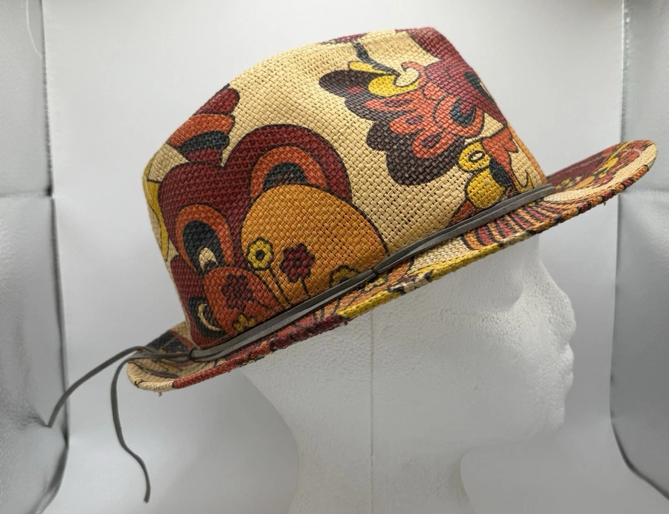 Chapéu Peter Grimm Verdadeiro Personagem Fedora Aba Curta Colorido Anos 70’ - Imagem 4 de 4