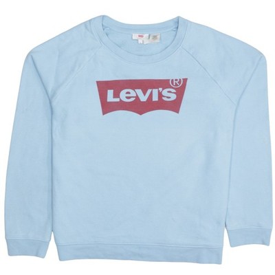 Levi's Herren Pullover Sweatshirt Blau Logo Rundhals Größe S
