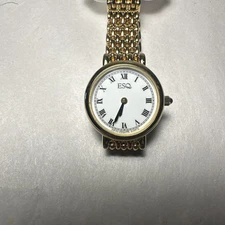 ESQ Swiss By Movado 100320 Women’s Dress Watch Gold Toned Needs Battery