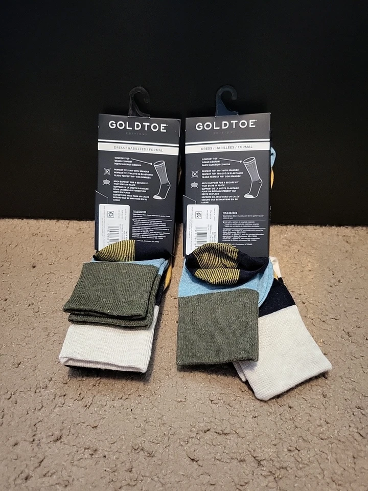 GOLDTOE® Men’s 3 Pairs High Performance Socks New AquaFX Moisture Size 6-12.5 - Image 2 of 2