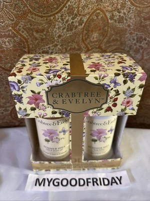 Crabtree & Evelyn Summer Hill Gift Set Shower Gel & Body Lotion 16.9 Fl Oz