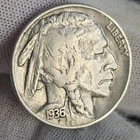 1936-S Buffalo Nickel Full Date Rare USA Collector Coin SAN FRANCISCO Mint 5c