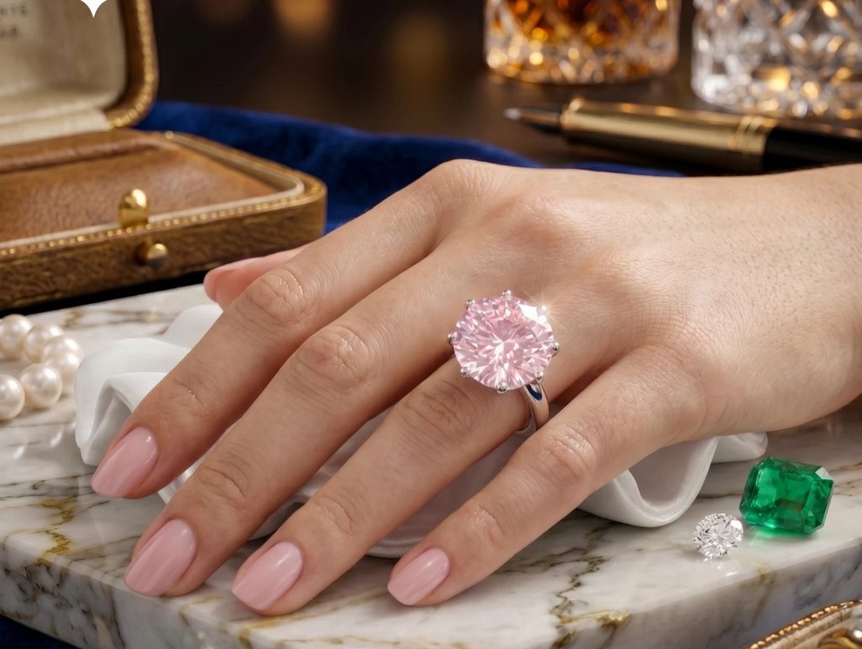 2 00 Ct Round Cut Natural Pink Sapphire Diamond Wedding Ring 14K 2-00-ct-round-cut-natural-pink-sapphire-diamond-wedding-ring-14k