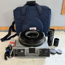 Kodak Ektagraphic III A Carousel Slide Projector Bogen Soft Carry Case Remote