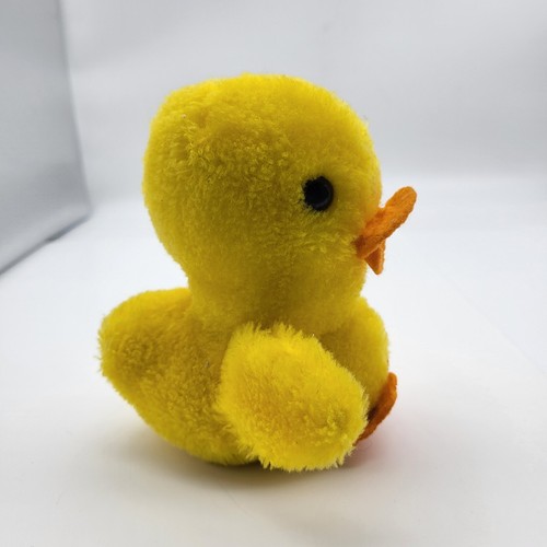 Vintage R. Dakin Baby Things Plush Yellow Duck Baby Chick Toy Nutshell filled