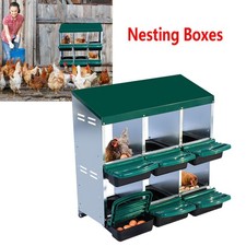 Nesting Boxes for Chickens 6-Holes Chicken Nesting Box for Laying Eggs Green