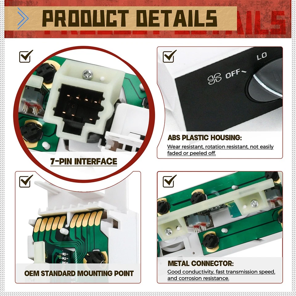 A/C Heater Climate Control Module For Chevy GMC C1500-C3500 K1500-K3500 599-007 - Image 4 of 4