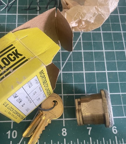 Interruptor eléctrico Us Lock cilindro de mortaja unidireccional con máquina de anillo de rosca Y1 nuevo - Imagen 6 de 7