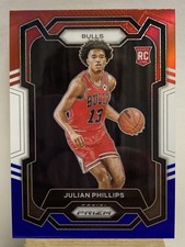 2023 Panini Prizm RC Julian Phillips Red White Blue Prizm #125 Bulls