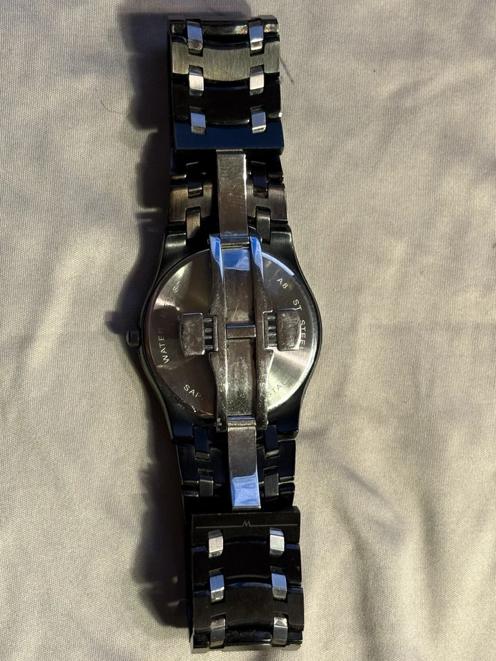 Wittnauer Montserrat Black Stainless Sapphire Watch C9671400 Needs Battery - Image 4 of 4