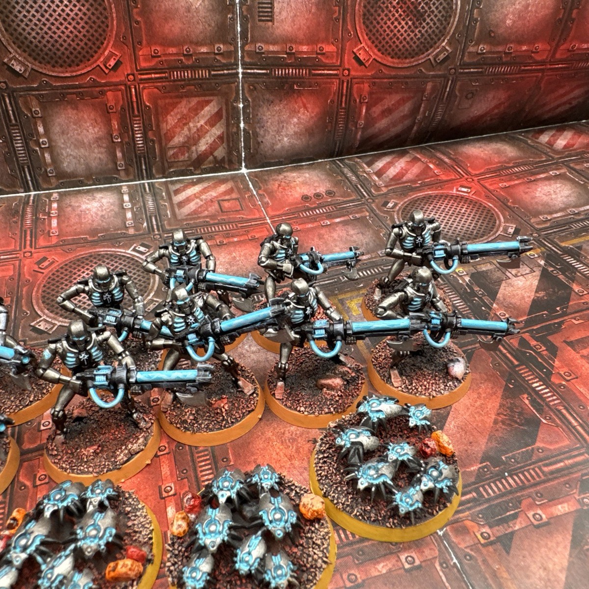 Warhammer 40K Necron Thokt Dynasty Painted Necron Warriors And 