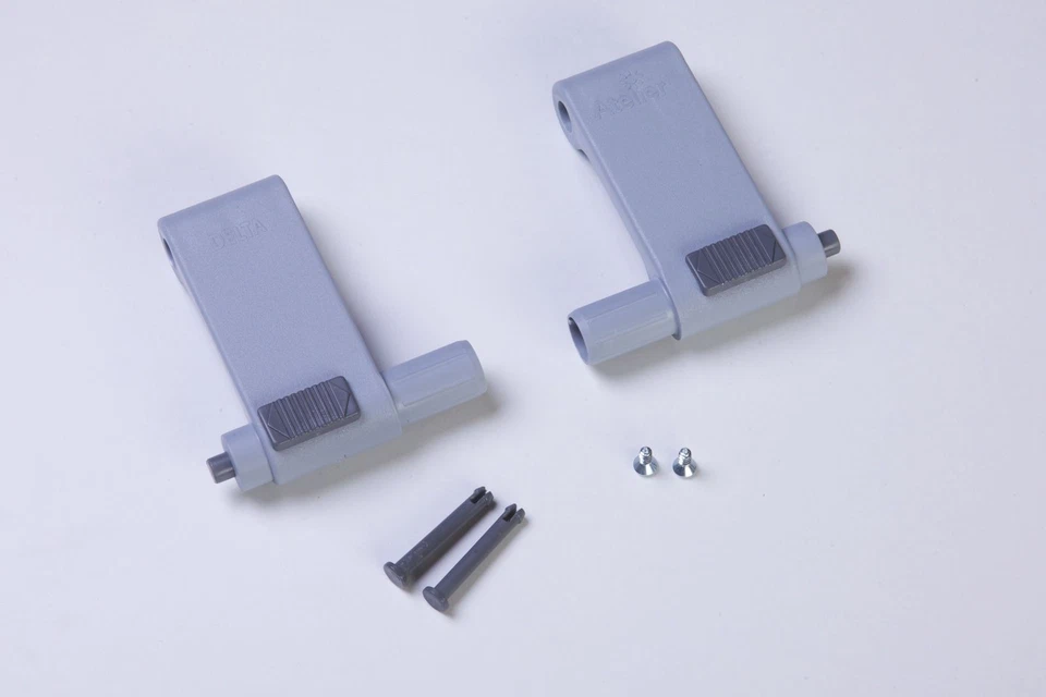 Braas Dörken Atelier Dachfenster Griffhebel Set BA91 grau mit Schieber