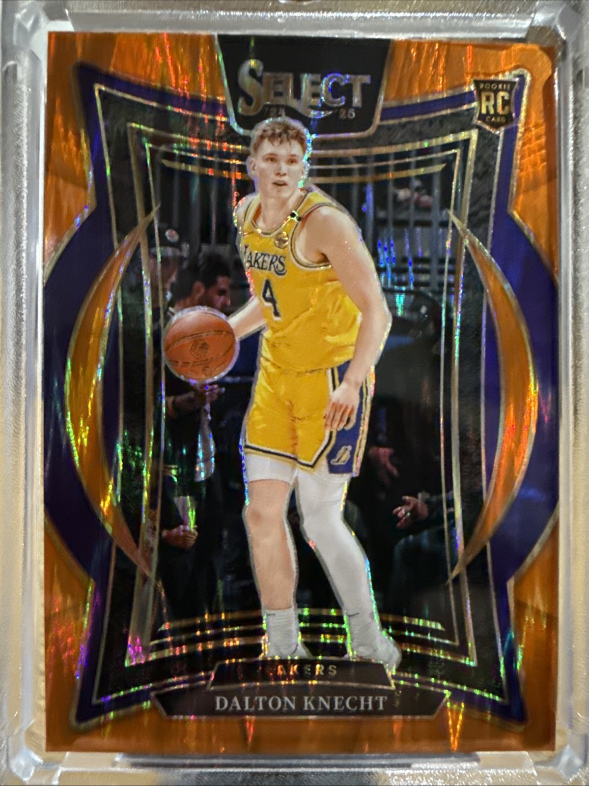 2024-25 Panini Select - Dalton Knecht Concourse Orange Flash Prizm RC #91 Lakers