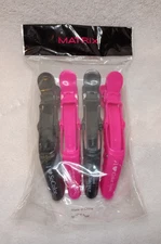MATRIX Logo 4 Pack Alligator Sectioning Hair Clips Professional Pink & Black NEW