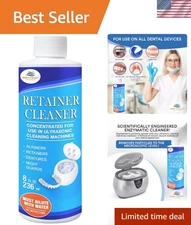Ultrasonic Dental Cleaner Solution for Retainers Invisalign Mouthguards 8oz