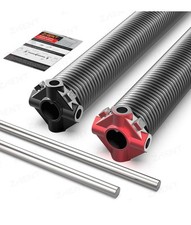 Garage Door Torsion Springs 2'' Pair w Non-Slip Winding Bars 0.207X2   X24'' 